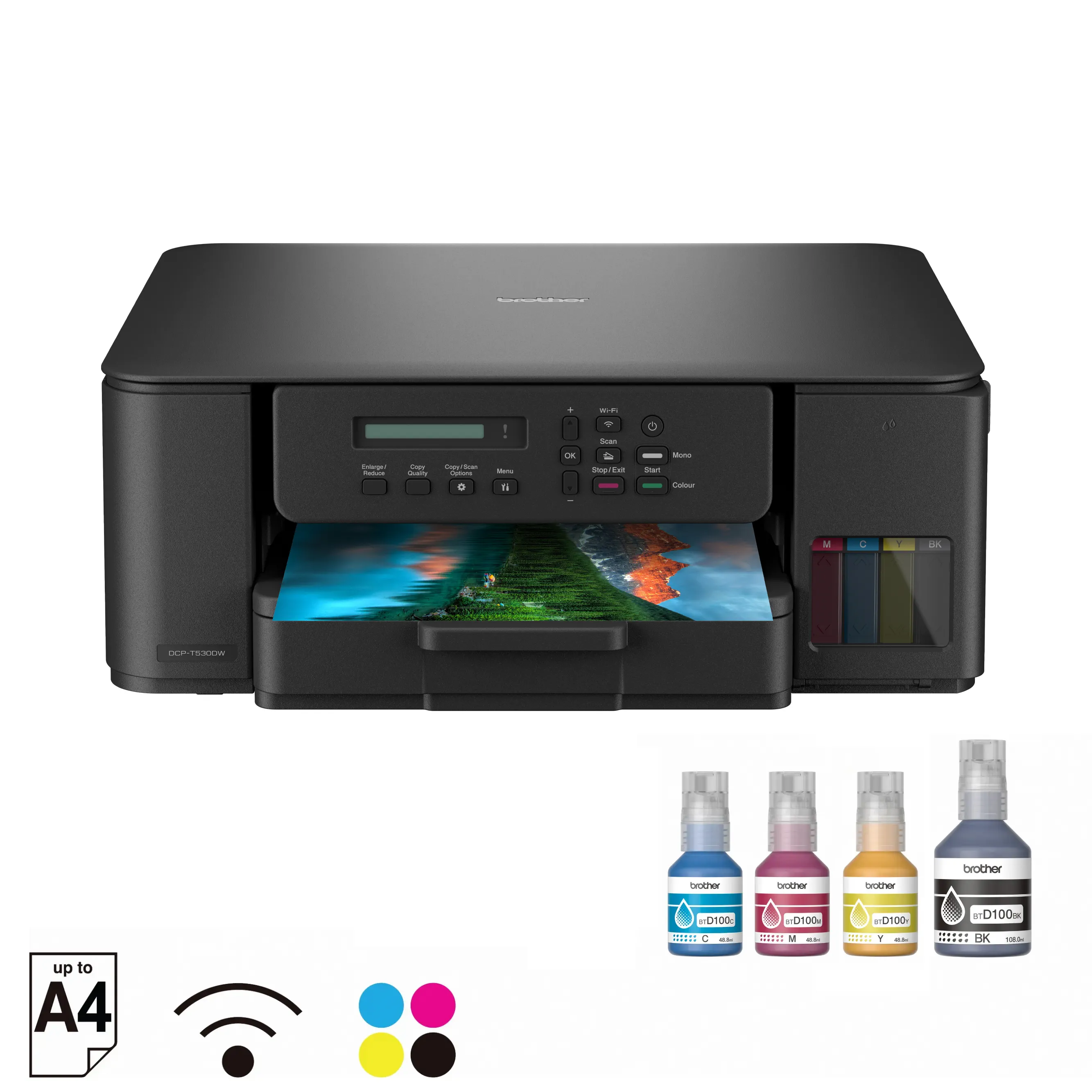 DCP-T530DW Multifunction (Print Scan Copy) WiFi Auto Duplex Ink Tank Printer