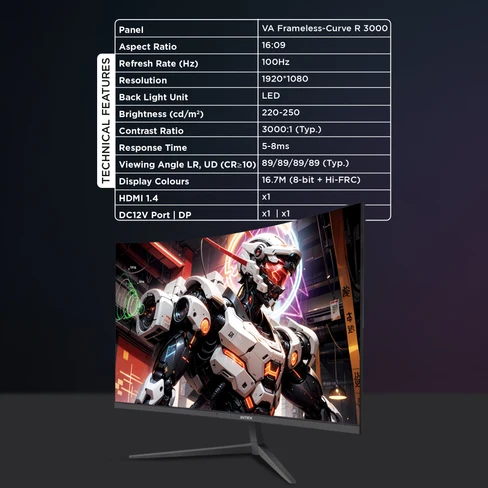 INTEX 32 Inch Full HD Curved Gaming Monitor thumbnail 4