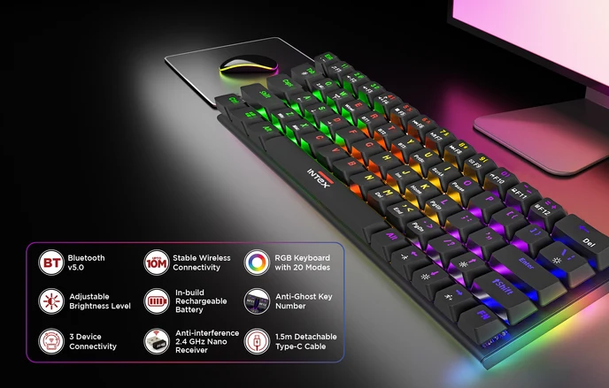 Intex Caliber Plus Mechanical Wireless Keyboard product detail