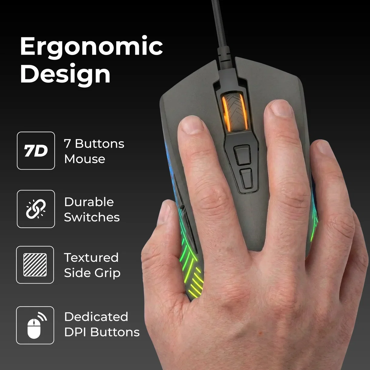 Phantom GM 107 USB Wired Gaming Mouse thumb 2