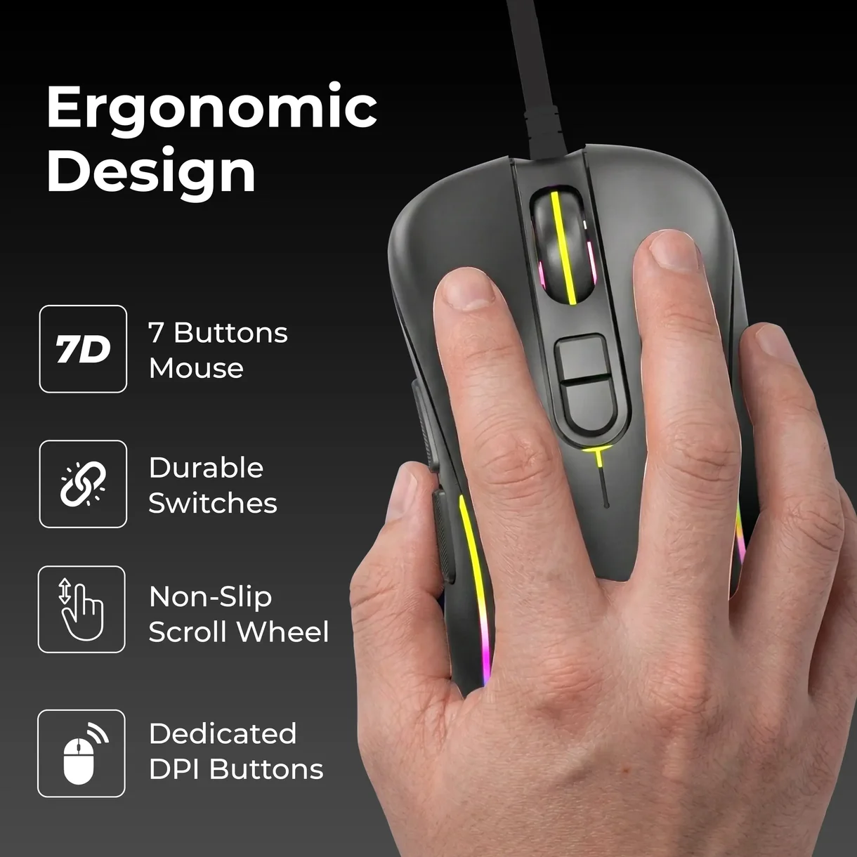 Phantom GM 106 USB Wired Gaming Mouse thumb 4