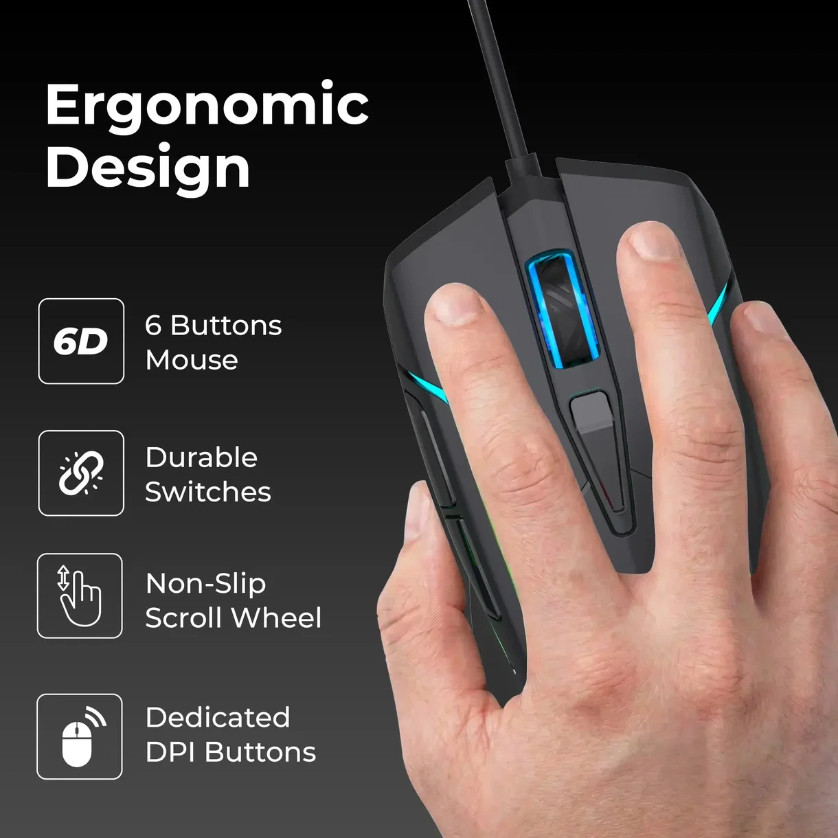 foxin Phantom GM 105 USB Wired Gaming Mouse thumb 2
