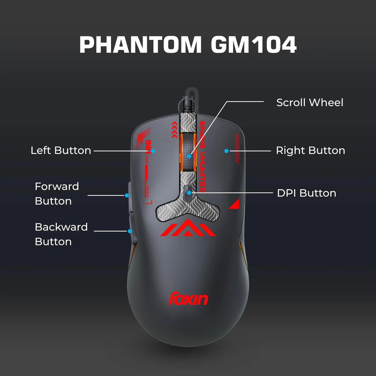 foxin-Phantom GM 104 USB Wired Gaming Mouse thumb 4