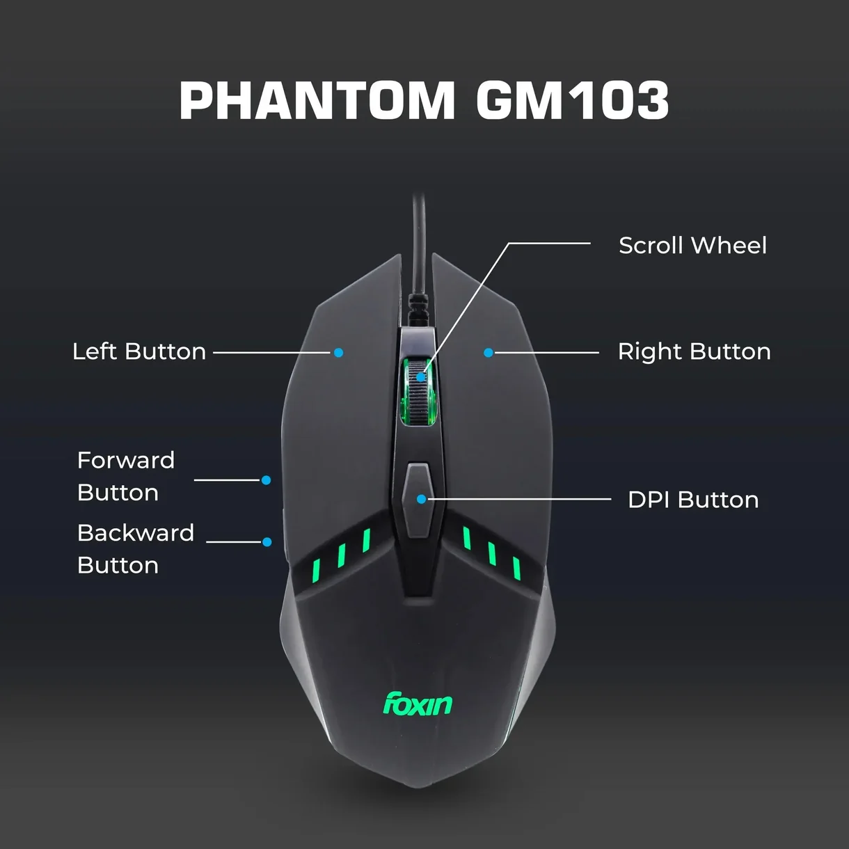 Phantom GM 103 USB Wired Gaming Mouse thumb 4