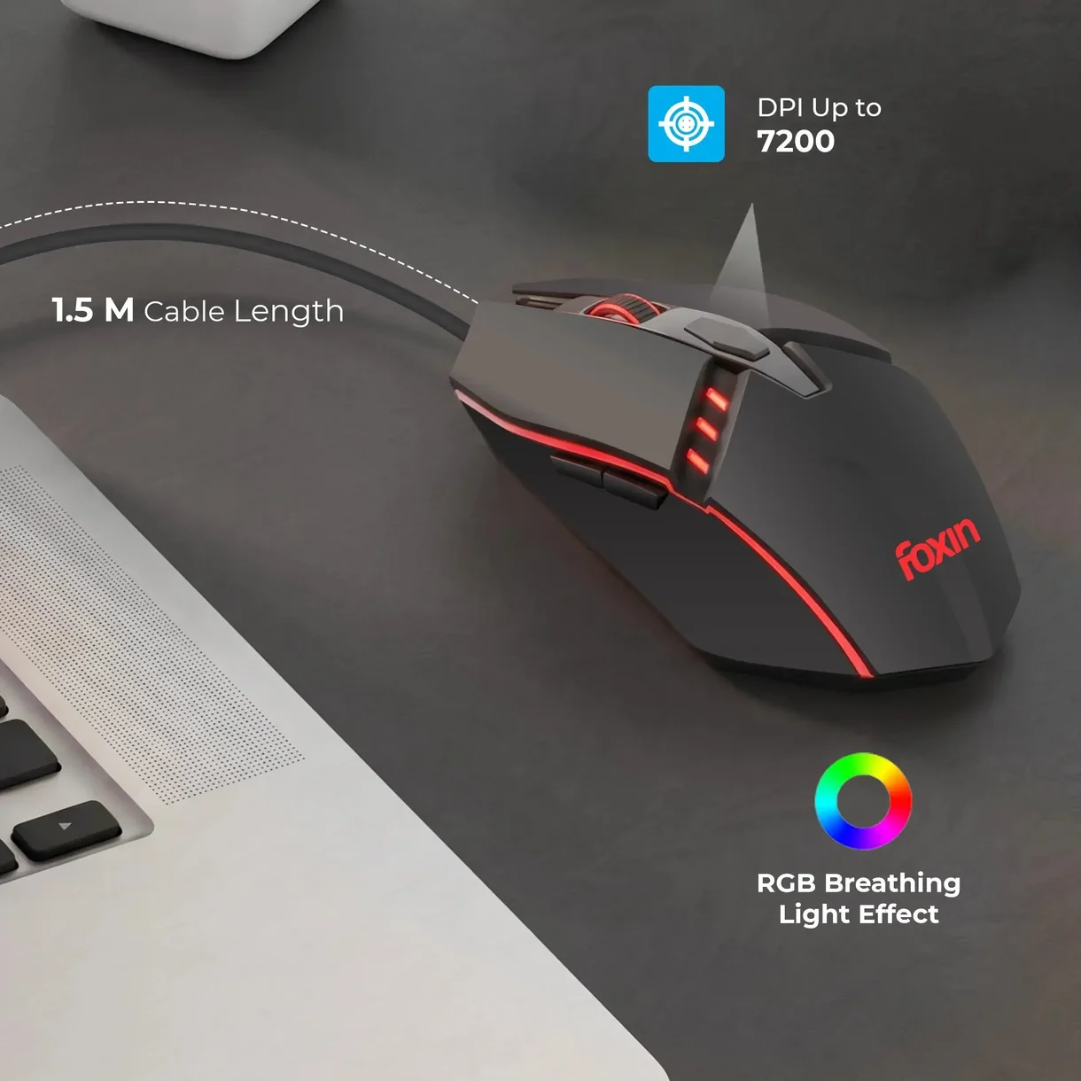 Phantom GM 103 USB Wired Gaming Mouse thumb 3