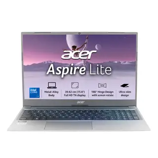 Acer, Aspire Lite, Intel Core 3 processor 100U, Windows 11, 15.6” (39.62 cm) Full HD Display, 8GB RAM, 500 GB SSD, Grey…